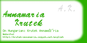 annamaria krutek business card